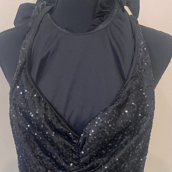 Perfect black JAZZ Unitard short costume with black sequin - Picture 6 of 7